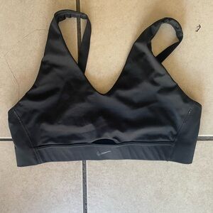 Nike Women's Black V-Neck Sports Bra